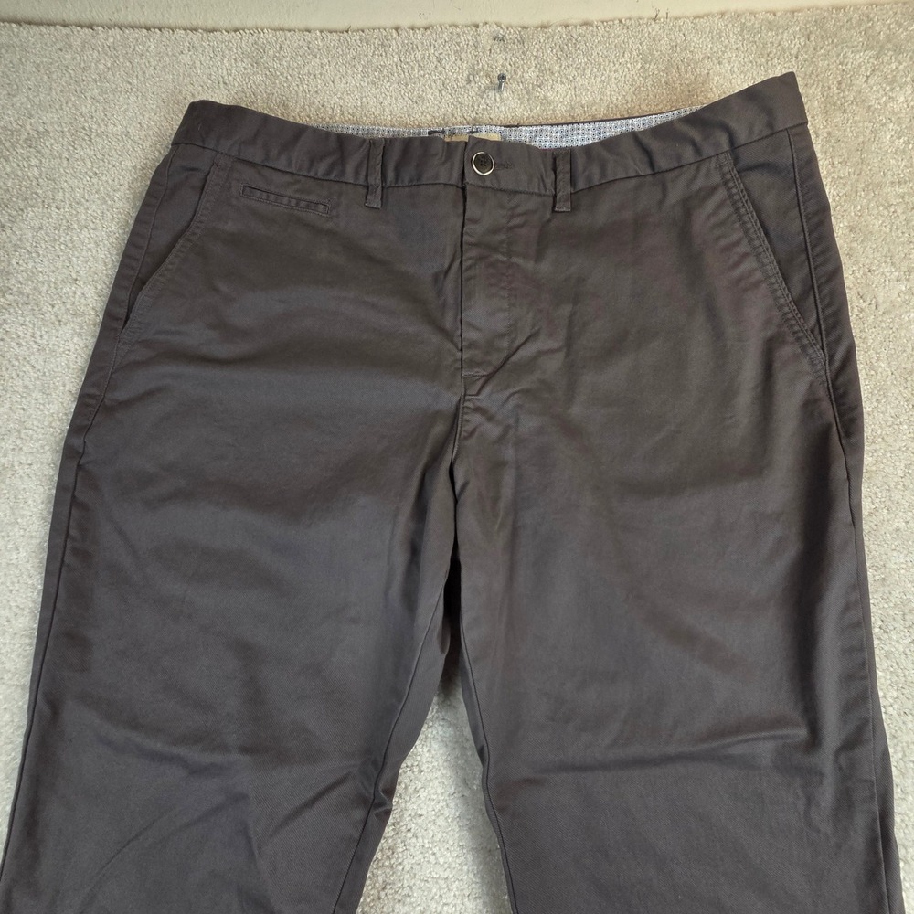Perk Feel Good Chinos Mens 40x31 Slim Fit Stretch Charcoal Gray Pants Khakis